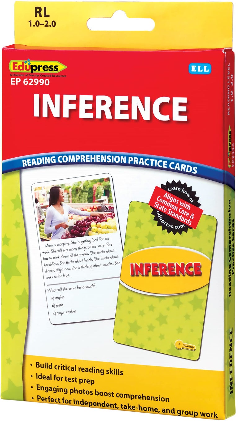 Edupress Reading Comprehension Practice Cards, Inference, Yellow Level (EP62990) Medium - Image 4